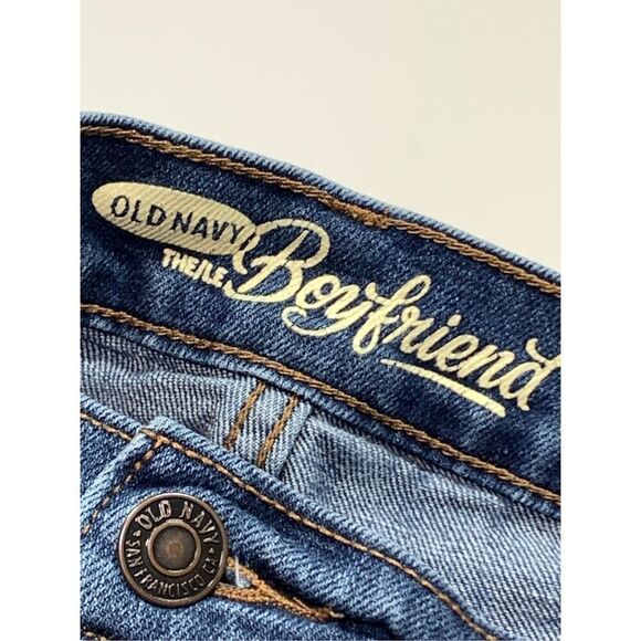 Old Navy Women's Zip Fly Denim Five Pocket The Boyfriend Jeans Blue Size 10 - Picture 2 of 7